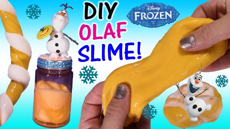 DIY Disney Frozen Talking OLAF Slime! Make Your own Orange & White Squishy Putty! SHOPKINS!