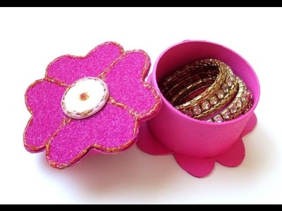 DIY : Flower Jewelry Box | Gift Box - Recycling Cardboard