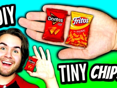 DIY Mini Chips | How To Make Tiny Doritos, Fritos, & Lays Bags Of Chips | Miniature Tutorial