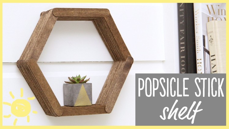 DIY | Popsicle Stick Shelf (Easy Room Decor!!)