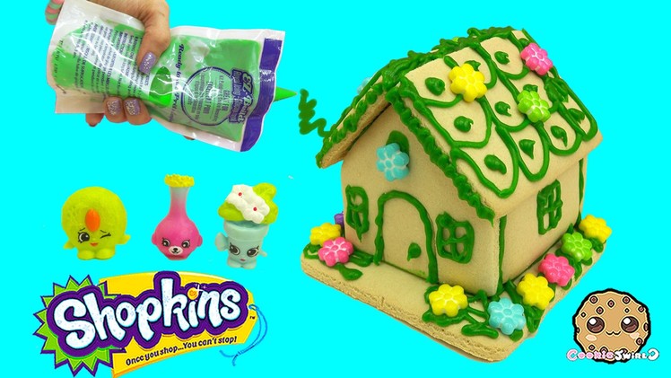 DIY Shopkins Vanilla Cookie House with Frosting + Candy Kit - Cookieswirlc Video