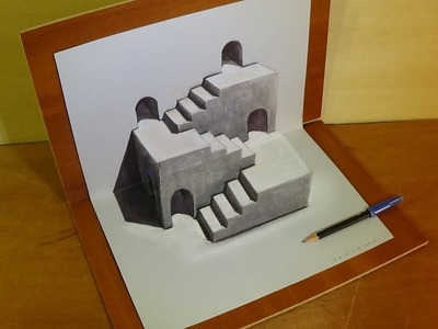 Drawing Three Dimensional Space, Stairs Illusion & Trick Art