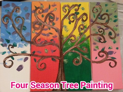 Four season tree painting