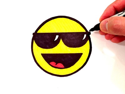 How to Draw a Cool Smiley Face with Sunglasses