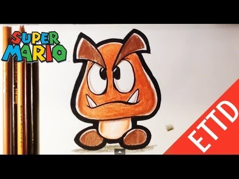 How to Draw a Goomba from Super Mario Bros - Easy Things To Draw