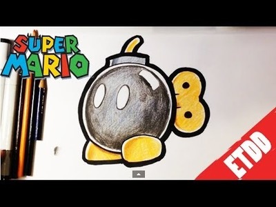 How to Draw Bo-Bomb from Mario Bros - Easy Things To Draw