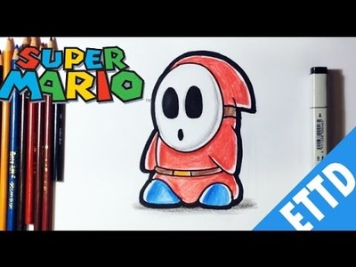 How to Draw Shy Guy From Super Mario bros - Easy Things To Draw