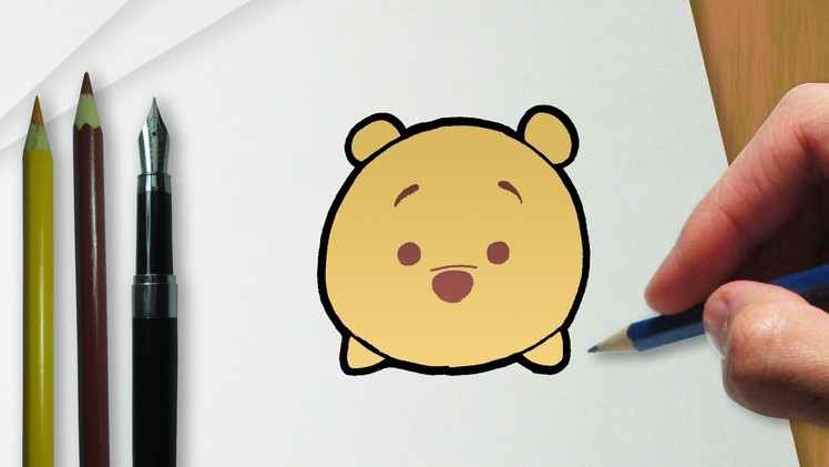 How to Draw Winnie the Pooh Disney Tsum Tsum version