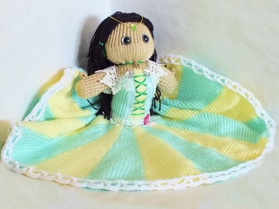 How to Loom Knit Princess Doll Blanket Part 2