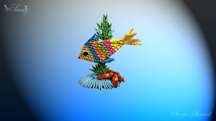 How to make 3d origami fish and See Star