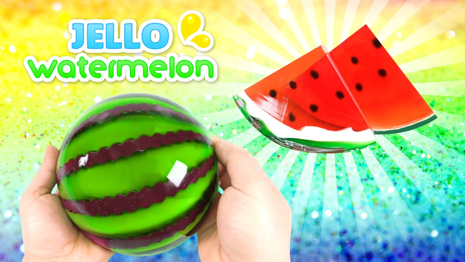 How to Make a Jello Watermelon !! GUMMY JELLO WATERMELON SLICES ...