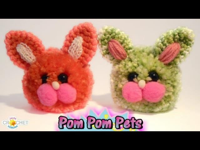 How To Make a Pom Pom Bunny Rabbit - Fluffy Animal