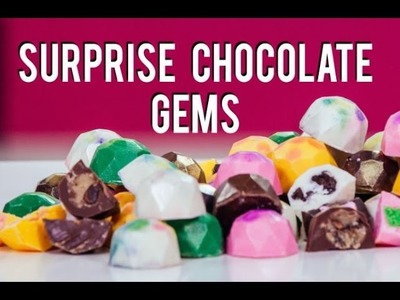 How To Make SURPRISE CHOCOLATE GEMS! Filled with COOKIE DOUGH, OREOS, AND CAKE!
