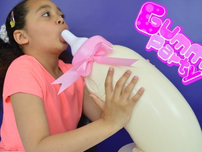 IT'S GUMMY!! DIY - Giant Gummy Baby Milk Bottle | Candy & Sweets Review | Kids Fun Activity