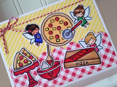 Lawn Fawn Fairy Pizza Card TUTORIAL Not2Shabby DT Project
