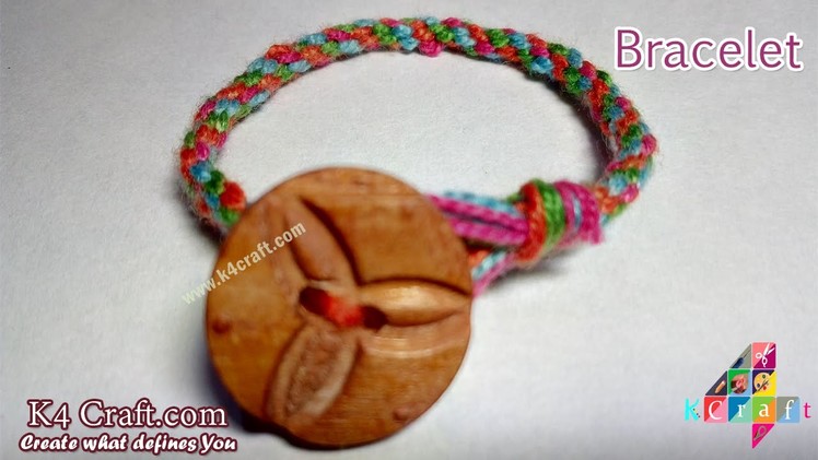 Learn How to make Thread "Bracelet" at Home - K4Craft.com