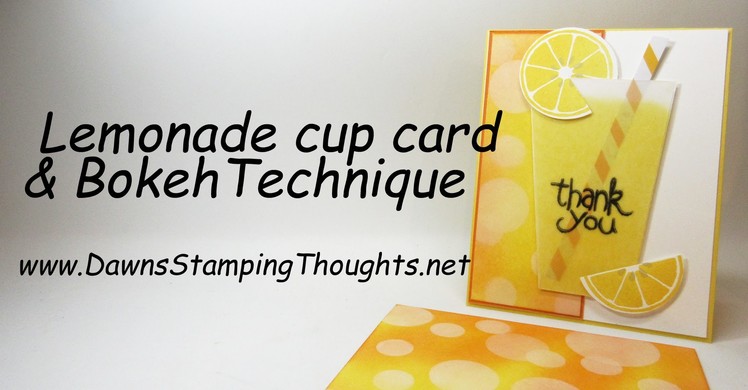 Lemonade Cup Card  with Apple of My Eye stamp set from Stampin'Up!