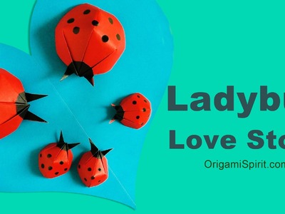Origami Ladybug Love