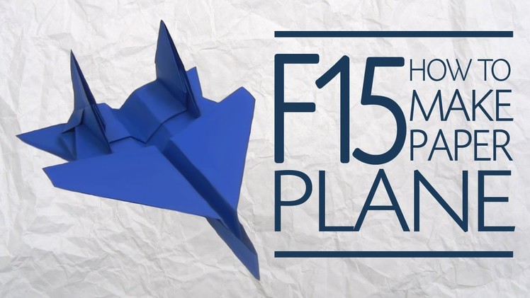Origami Paper Plane F15 Eagle Jet Fighter  v 1.3 NEW DESIGN - Yakomoga Origami dollar  tutorial