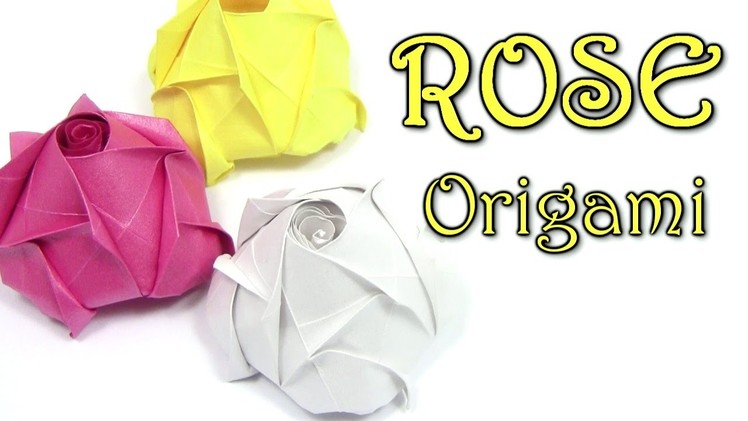 Origami ROSE Beautiful easy simple - Yakomoga Origami tutorial