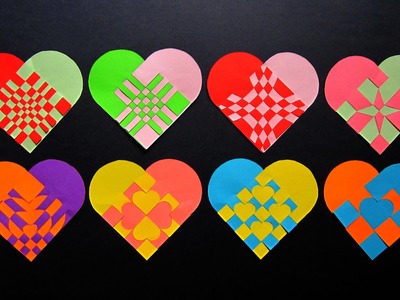 Paper heart tutorial - make woven hearts for gifts, bookmarks and decor - EzyCraft