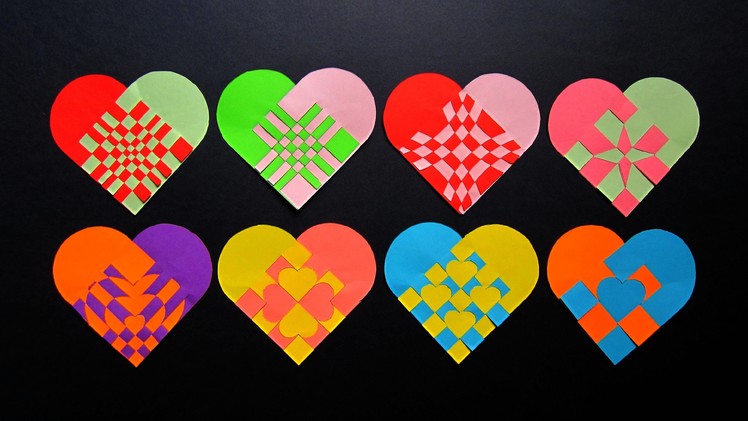 Paper heart tutorial - make woven hearts for gifts, bookmarks and decor - EzyCraft