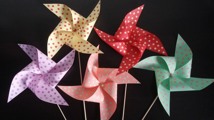 Pinwheels for kids. How to make paper pinwheels