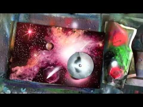 Spray paint art tutorial galaxy effects and high gloss finish