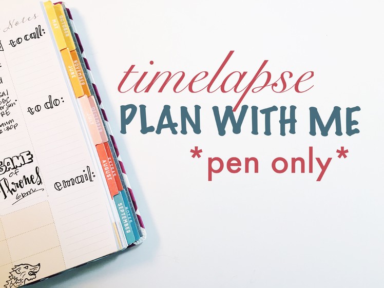 Timelapse Plan With Me | Pen Only!