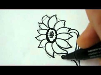 Amazing !!! How To Draw A Flower - Sunflower