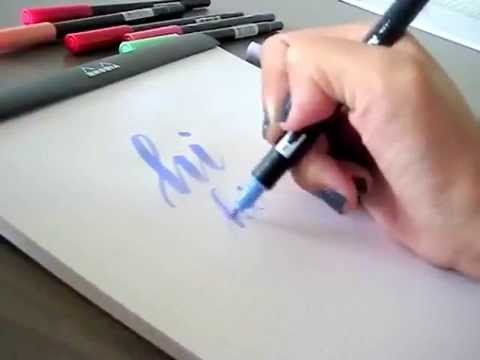 Brush calligraphy | Tombow dual brush pen tutorial