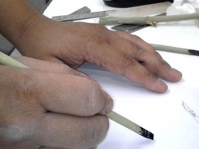 Calligraphy Pen Out of Bamboo With a Reservoir