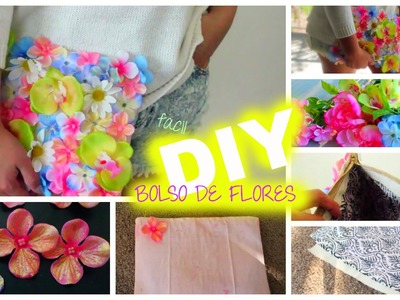DIY Bolsa de Flores-CARTERA DE MANO ♡ Clutch De Flores (Cartera)