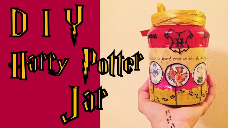 ⚯͛ ⚡ DIY Harry Potter Gryffindor Jar!!! ⚡ ⚯͛ | Gift idea |