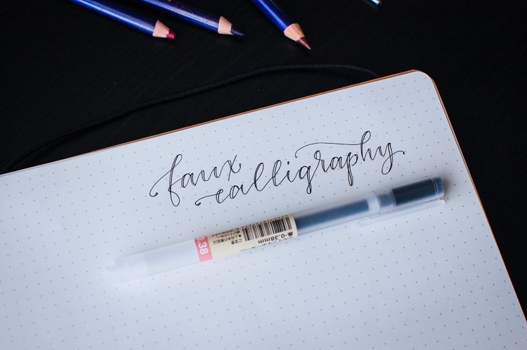 Faux Pointed Pen Calligraphy Tutorial