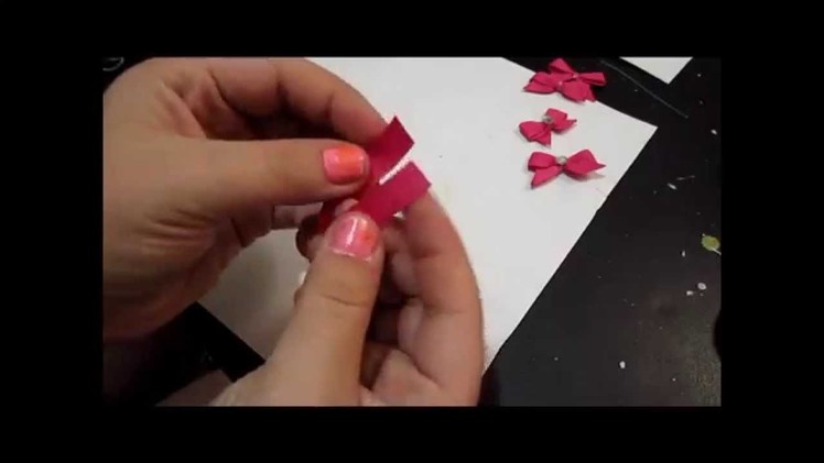 How to make a tiny bow (No sew , no fork)