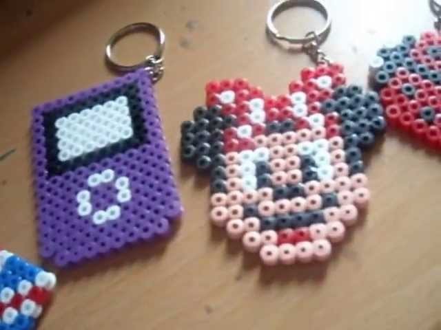 My hama bead keyrings