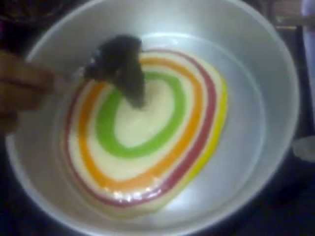 Rainbow flower cake 1