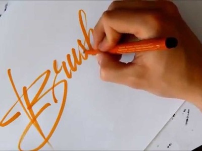 Theosone brush pen calligraphy