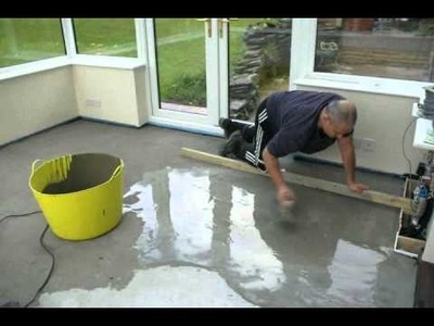 Time-lapse of self leveling floor