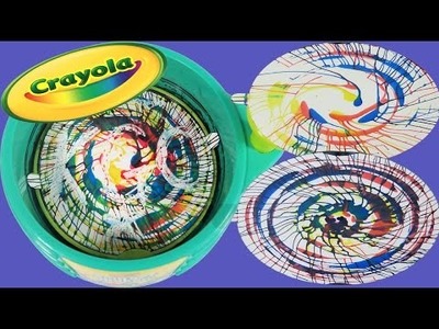 Crayola Spin Art Maker DIY Spinning Swirls Art with Primary Colors