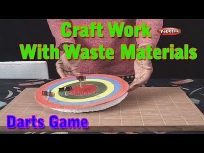 Darts Game | Craft Work With Waste Materials | Learn Craft For Kids | Waste Material Craft Work