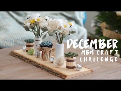 December MBM Craft Challenge. Centerpiece, Paper Flowers, Christmas Ornament