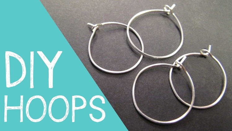 DIY Hoop Earrings. Wine Charm Rings Wire Jewelry Tutorial