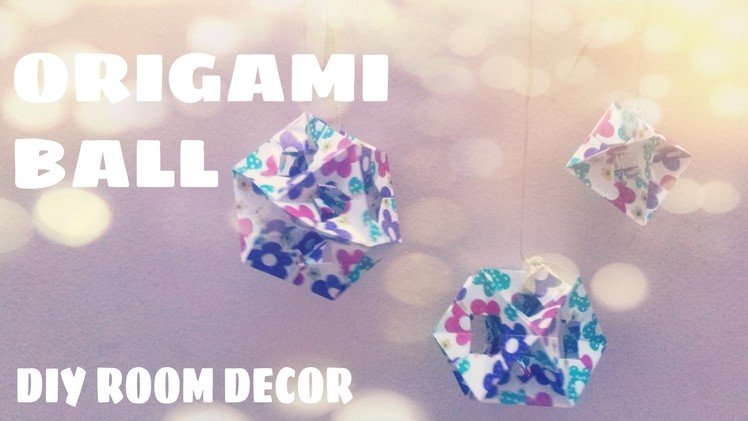 DIY Room decor - Paper Ball Ornament (Modular Origami)