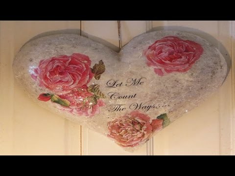 DIY Valentine Craft Heart Decoupage & Transfer