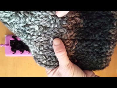 Double knit basket weave loom knitting