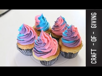 Easy Gluten Free Cupcakes with Multi-Coloured Buttercream | Craft of Giving