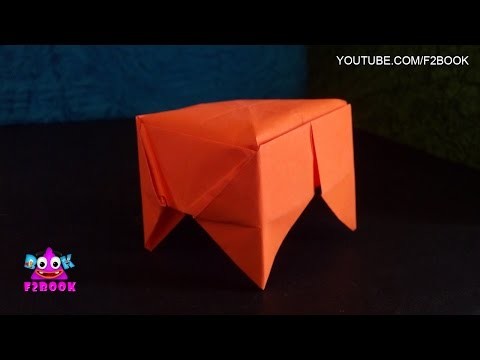 Easy Origami Stool Folding Instructions - Kids Preschool Craft And art F2BOOK  Video  97