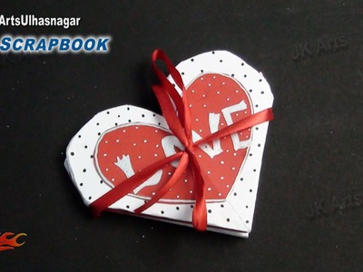 Easy Scrapbook Greeting card Tutorial | Valentine's day | JK Arts 862